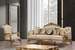 Casa Padrino Luxus Barock Couchtisch Antik Gold - Rechteckiger Barockstil Wohnzimmertisch - Barockstil Wohnzimmer Möbel - Handgefertigte Barock Möbel - Luxus Möbel im Barockstil - Edel & Prunkvoll