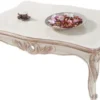 Casa Padrino Luxus Barock Couchtisch Weiß / Antik Bronze 122 x 82 x H. 46 cm - Massivholz Wohnzimmertisch im Barockstil