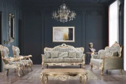Casa Padrino Luxus Barock Couchtisch Antik Gold - Rechteckiger Barockstil Wohnzimmertisch - Barockstil Wohnzimmer Möbel - Barock Möbel - Luxus Möbel im Barockstil - Edel & Prunkvoll