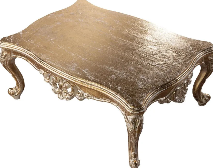 Casa Padrino Luxus Barock Couchtisch Antik Gold - Rechteckiger Barockstil Wohnzimmertisch - Barockstil Wohnzimmer Möbel - Barock Möbel - Luxus Möbel im Barockstil - Edel & Prunkvoll