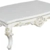 Casa Padrino Luxus Barock Couchtisch Weiß / Gold - Prunkvoller Massivholz Wohnzimmertisch im Barockstil - Barock Wohnzimmer Möbel - Edel & Prunkvoll