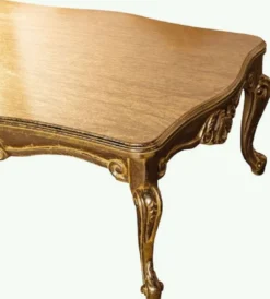 Casa Padrino Luxus Barock Couchtisch Gold - Massivholz Wohnzimmertisch im Barockstil - Barock Wohnzimmer Möbel - Edel & Prunkvoll