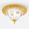 Casa Padrino Luxus Barock Deckenleuchte Gold Ø 31 x H. 17 cm - Made in Italy