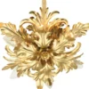 Casa Padrino Luxus Barock Deckenleuchte Gold Ø 35 x H. 13 cm - Barock Wohnzimmer Deckenleuchte - Barock Hotel Deckenleuchte - Barock Möbel