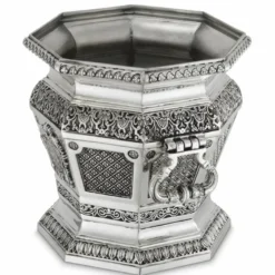 Casa Padrino Luxus Barock Deko Weinkühler Antik Silber H. 30 cm - Hotel Deko