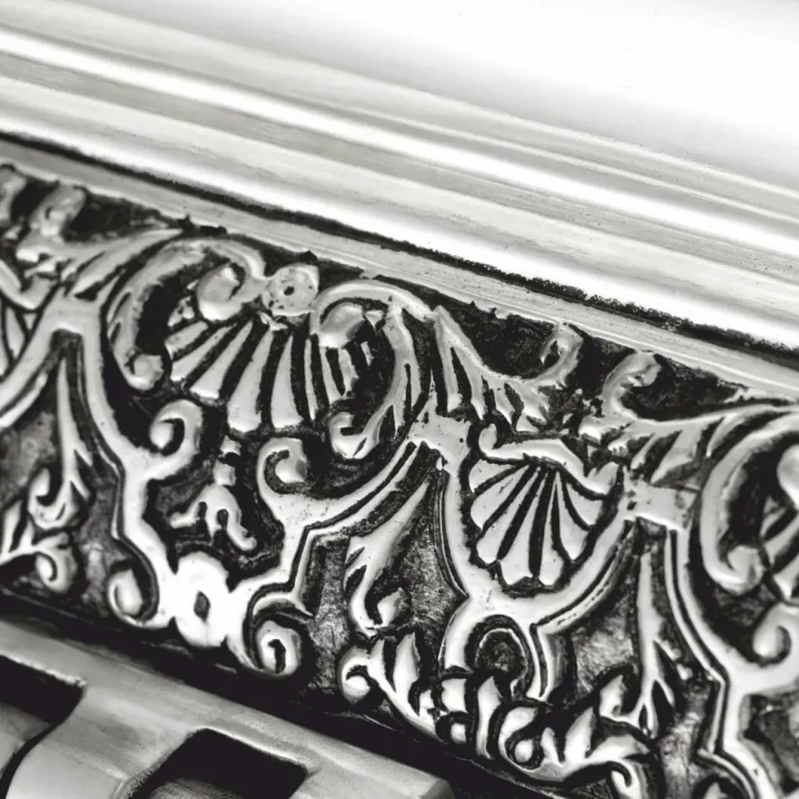 Casa Padrino Luxus Barock Deko Weinkühler Antik Silber H. 30 cm - Hotel Deko