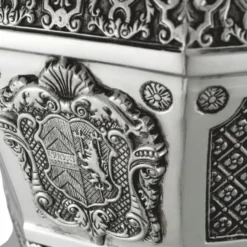 Casa Padrino Luxus Barock Deko Weinkühler Antik Silber H. 30 cm - Hotel Deko
