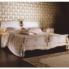 Casa Padrino Luxus Barock Doppelbett Weiß / Gold - Barock Möbel - Made in Italy