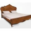 Casa Padrino Luxus Barock Doppelbett Braun - Handgefertigte Barockstil Schlafzimmer Möbel