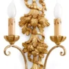 Casa Padrino Luxus Barock Doppel Wandleuchte Antik Gold 24 x 8 x H. 55 cm - Prunkvolle Wandlampe im Barockstil - Barock Leuchten - Luxus Qualität - Made in Italy