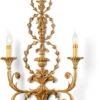 Casa Padrino Luxus Barock Doppel Wandleuchte Antik Beige / Silber H. 81 cm - Made in Italy