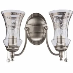 Casa Padrino Luxus Barock Doppel Wandleuchte Silber 36 x 23 x H. 30 cm