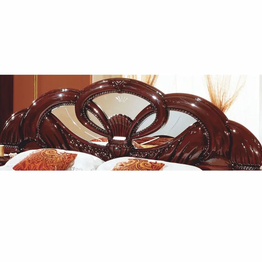 Casa Padrino Luxus Barock Doppelbett Dunkelbraun 160 x 200 cm - Barock Möbel - Made in Italy