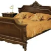 Casa Padrino Luxus Barock Doppelbett Dunkelbraun - Prunkvolles Massivholz Bett - Luxus Schlafzimmer Möbel im Barockstil - Barock Schlafzimmer Möbel - Edel & Prunkvoll