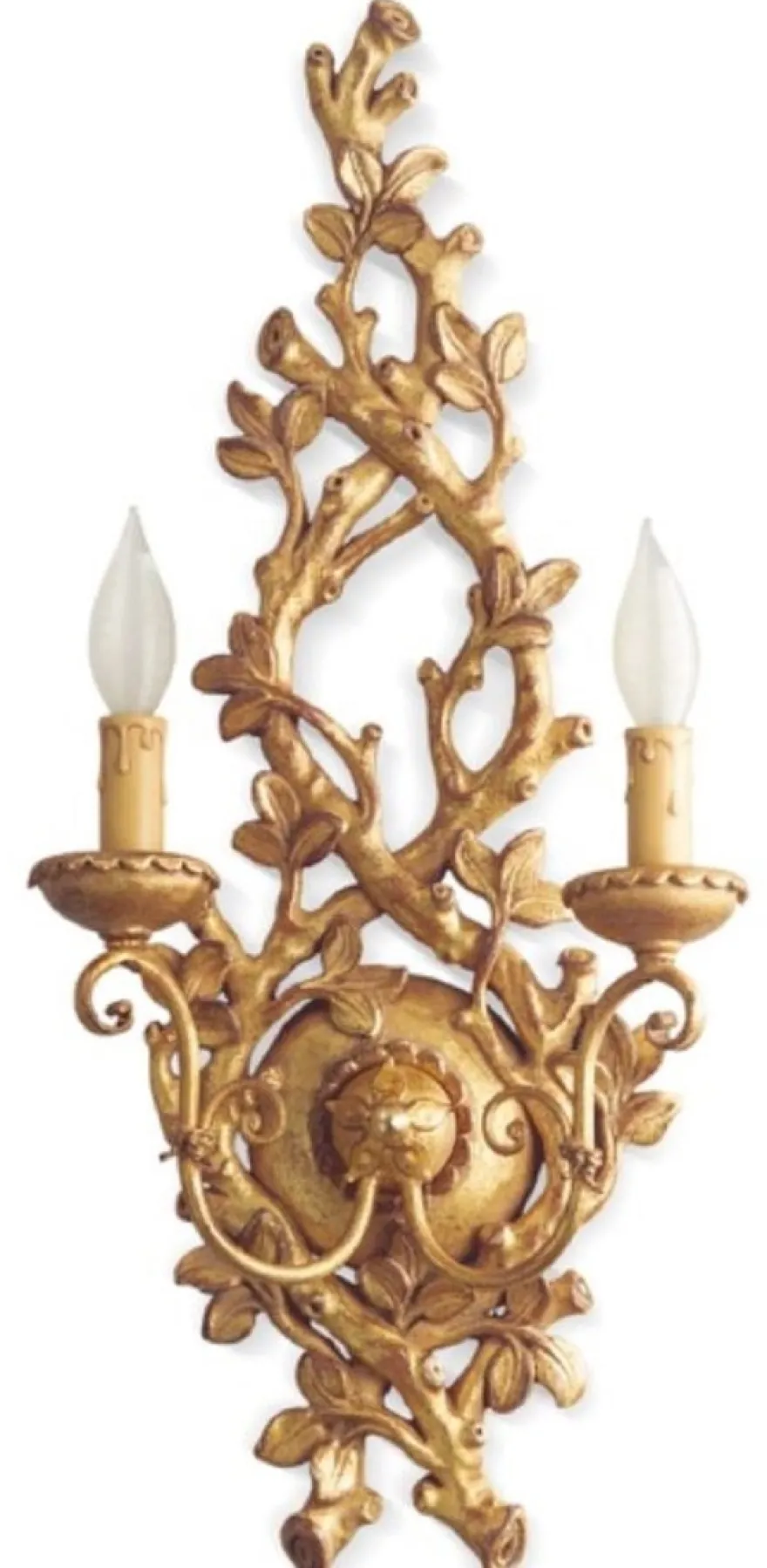 Casa Padrino Luxus Barock Doppel Wandleuchte Antik Gold 29 x 16 x H. 64 cm - Prunkvolle Wandlampe im Barockstil - Barock Leuchten - Luxus Qualität - Made in Italy