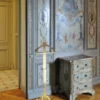 Casa Padrino Luxus Barock Dressboy Weiß / Gold / Silber / Braun 40 x 40 x H. 133 cm - Edler Messing Kleiderständer - Barock Hotel Garderoben Möbel