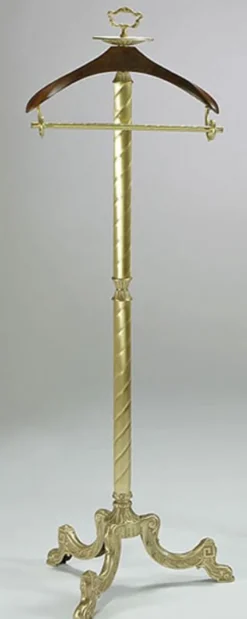 Casa Padrino Luxus Barock Dressboy Messingfarben / Braun 45 x 45 x H. 133 cm - Edler Messing Kleiderständer - Barock Hotel Garderoben Möbel