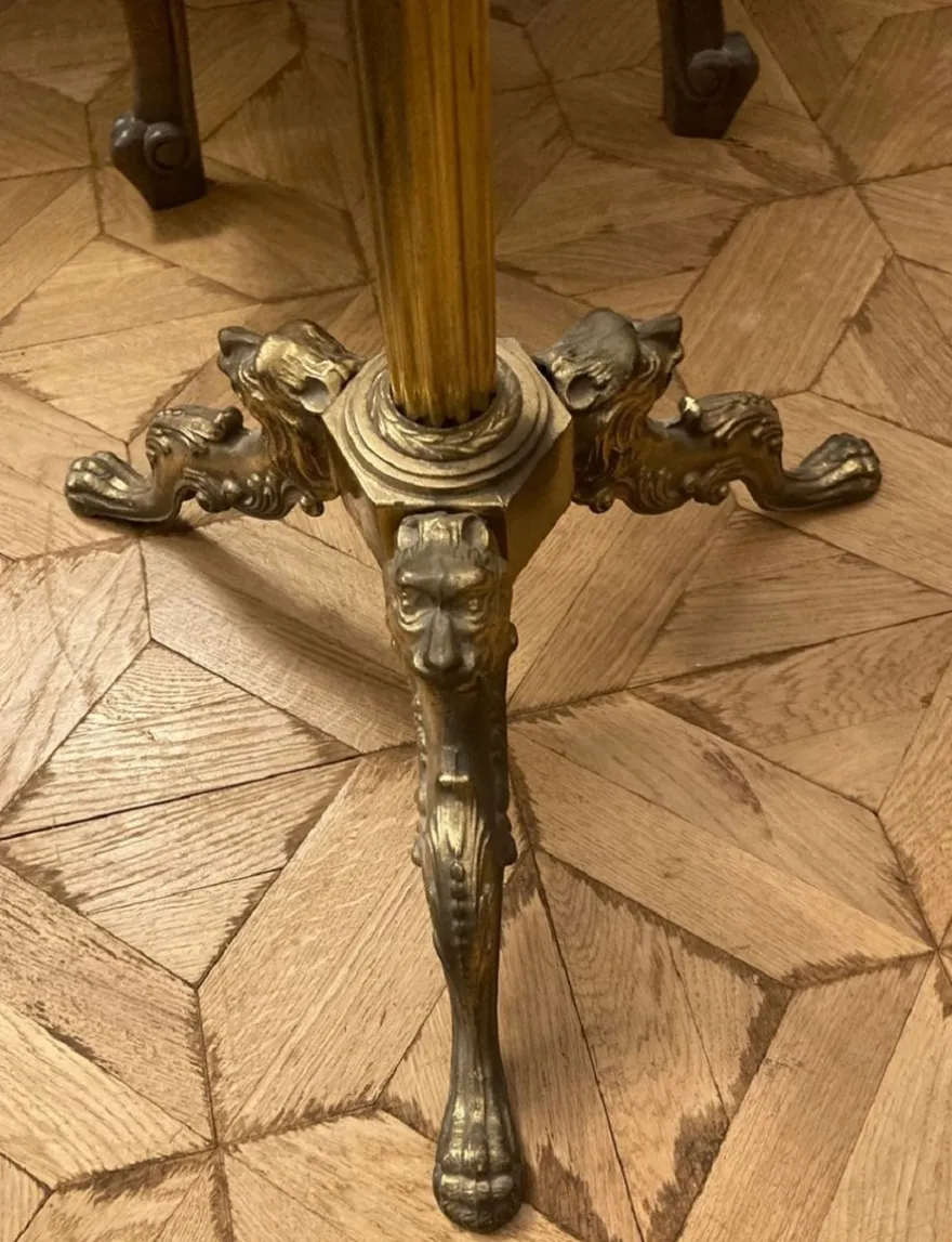 Casa Padrino Luxus Barock Dressboy Antik Gold / Braun 47 x 47 x H. 121 cm - Antik Stil Kleiderständer - Garderobenständer - Stummer Diener - Schlafzimmer Accessoires - Barock Möbel