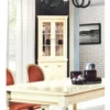 Casa Padrino Luxus Barock Eckvitrine Creme / Gold H. 206,6 cm - Barock Esszimmer Möbel