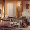 Casa Padrino Luxus Barock Einzelbett Elfenbein / Mehrfarbig / Gold - Prunkvolles Barockstil Massivholz Bett - Luxus Schlafzimmer Möbel im Barockstil - Luxus Qualität - Made in Italy