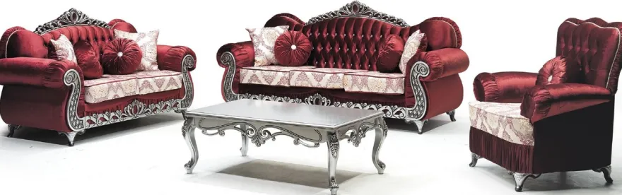 Casa Padrino Luxus Barock 2er Sofa Bordeauxrot / Creme / Silber - Prunkvolles Wohnzimmer Sofa mit Muster und Glitzersteinen - Wohnzimmer Möbel im Barockstil - Barock Möbel - Edel & Prunkvoll