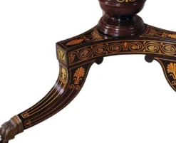 Casa Padrino Luxus Barock Esstisch Braun / Schwarz / Gold - Runder Massivholz Esszimmertisch im Barockstil - Barock Esszimmer Möbel - Luxus Esszimmer Möbel im Barockstil - Edel & Prunkvoll