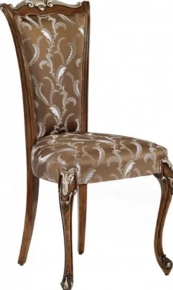 Casa Padrino Luxus Barock Esszimmerstuhl Set Braun / Weiß / Silber - Handgefertigtes Küchen Stühle 6er Set - Barock Esszimmer Möbel - Luxus Qualität - Made in Italy