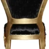 Casa Padrino Luxus Barock Esszimmer Set Schwarz / Gold 45 x 46 x H. 99 cm - 4 handgefertigte Esszimmerstühle - Barock Esszimmermöbel