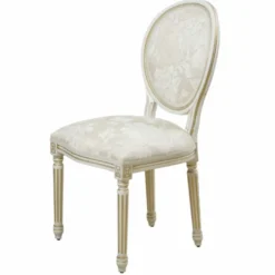Casa Padrino Luxus Barock Esszimmer Stuhl Weiß / Gold H. 98 cm - Barock Möbel