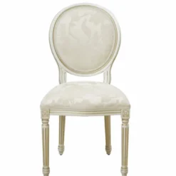 Casa Padrino Luxus Barock Esszimmer Stuhl Weiß / Gold H. 98 cm - Barock Möbel