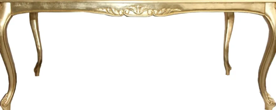 Casa Padrino Luxus Barock Esszimmer Set Bordeauxrot / Gold - 1 Esstisch mit Glasplatte und 6 Stühle - Barock Esszimmermöbel - Made in Italy - Luxury Collection