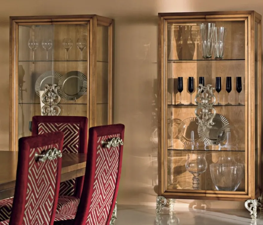 Casa Padrino Luxus Barock Esszimmer Set Braun / Bordeauxrot / Antik Silber - 1 Barock Esstisch & 6 Barock Esszimmerstühle - Luxus Esszimmer Möbel im Barockstil - Luxus Qualität - Made in Italy