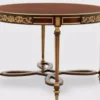 Casa Padrino Luxus Barock Esstisch Dunkelbraun / Braun / Antik Gold - Runder Barockstil Massivholz Küchentisch - Luxus Esszimmer Möbel im Barockstil - Barock Esszimmer Möbel
