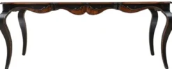 Casa Padrino Luxus Barock Esstisch Braun / Antik Schwarz 202,5 x 102 x H. 78,5 cm - Massivholz Esszimmertisch - Luxus Esszimmer Möbel im Barockstil - Barock Möbel - Barock Einrichtung