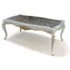 Casa Padrino Luxus Barock Esszimmer Set Grau / Silber / Gold - 1 Esstisch & 8 Stühle