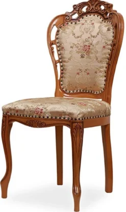 Casa Padrino Luxus Barock Esszimmer Stuhl 6er Set mit elegantem Muster Gold / Mehrfarbig / Braun - Barockstil Küchen Stühle - Prunkvolle Luxus Esszimmer Möbel im Barockstil - Edel & Prunkvoll
