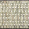 Casa Padrino Luxus Barock Esstisch Beige / Grau / Messingfarben - Handgefertigter Schmiedeeisen Gartentisch mit Naturstein Mosaik Fliesen Tischplatte - Garten Terrassen Esszimmer Möbel