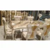 Casa Padrino Luxus Barock Esszimmer Set Gold / Grau - 1 Barock Esstisch & 6 Barock Esszimmerstühle