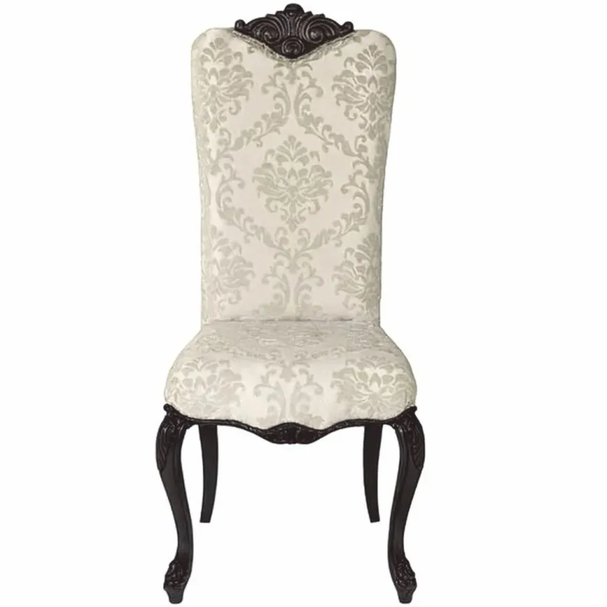 Casa Padrino Luxus Barock Esszimmer Stuhl 4er Set Hellgrau / Schwarz - Barockstil Möbel