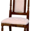 Casa Padrino Luxus Barock Esszimmer Stuhl Rosa / Weiß / Dunkelbraun - Barockstil Küchen Stuhl - Prunkvolle Luxus Esszimmer Möbel im Barockstil - Barock Möbel