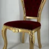 Casa Padrino Luxus Barock Esszimmer Stuhl Bordeauxrot / Gold H. 105 cm - Esszimmer Möbel im Barockstil