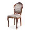 Casa Padrino Luxus Barock Esszimmer Stuhl 8er Set mit Muster Grau / Braun H. 102 cm