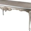 Casa Padrino Luxus Barock Esstisch Beige / Weiß / Gold 247 x 110 x H. 80 cm - Ovaler Massivholz Esszimmertisch - Barock Esszimmer Möbel - Edel & Prunkvoll