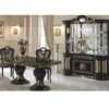 Casa Padrino Luxus Barock Esstisch Schwarz / Gold 185-230 cm - Made in Italy