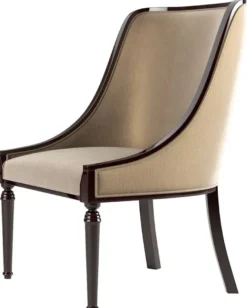 Casa Padrino Luxus Barock Esszimmer Stuhl Set Beige / Dunkelbraun Hochglanz 50 x 50 x H. 92 cm - Edles Küchen Stühle 6er Set - Barock Esszimmer Möbel
