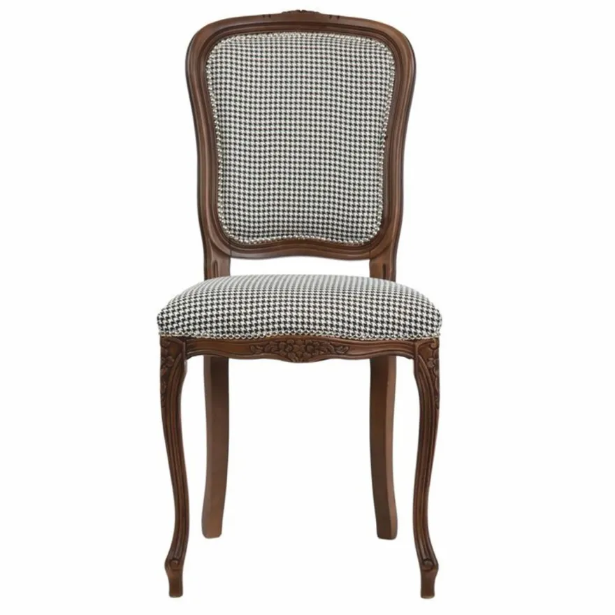 Casa Padrino Luxus Barock Esszimmer Stuhl Schwarz / Weiß / Braun H. 100 cm