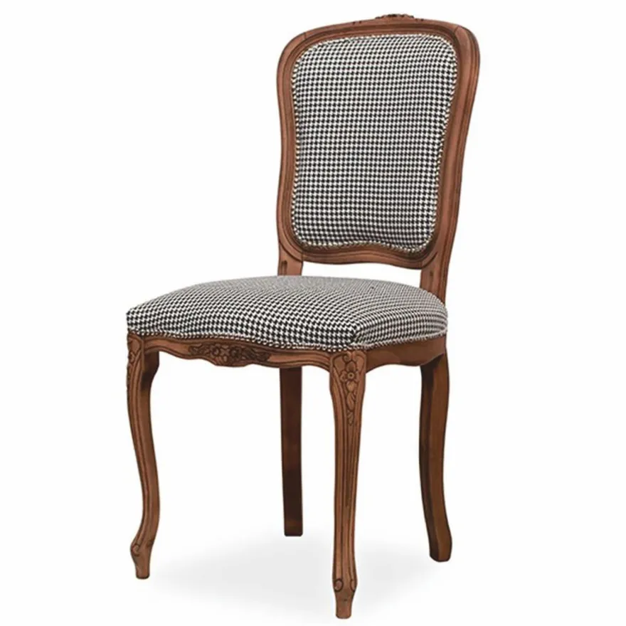 Casa Padrino Luxus Barock Esszimmer Stuhl Schwarz / Weiß / Braun H. 100 cm