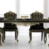 Casa Padrino Luxus Barock Esstisch Schwarz / Gold - Edler Massivholz Esszimmertisch - Barock Esszimmer Möbel