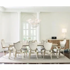 Casa Padrino Luxus Barock Esstisch Braun / Champagner-Gold 213-300 cm - Barock Möbel