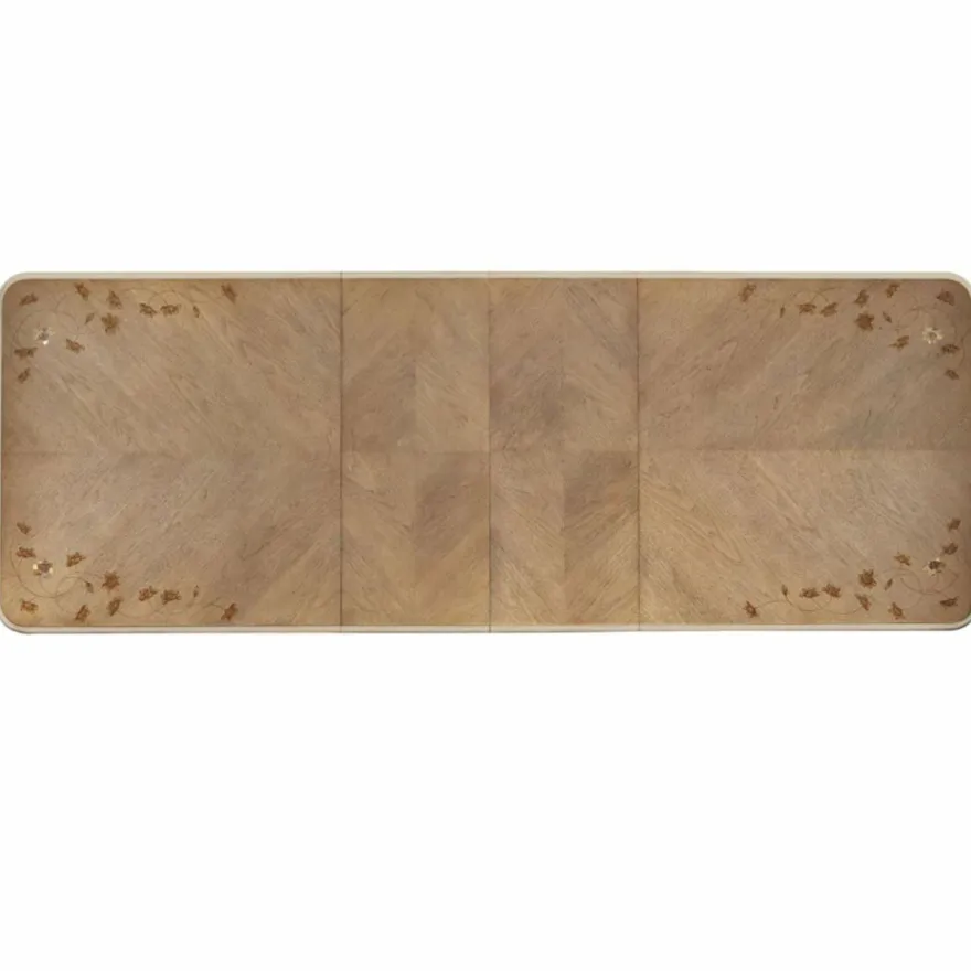 Casa Padrino Luxus Barock Esstisch Braun / Champagner-Gold 213-300 cm - Barock Möbel